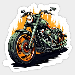 Motorcycle Illustration Sticker